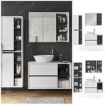 Vicco Badm&ouml;bel Set Viola Wei&szlig; Spiegelschrank Hochschrank Waschtischunterschrank