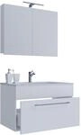 VCM 3-tlg. Waschplatz Waschtisch Waschbecken Unterschrank Breite 60 cm Badm&ouml;bel