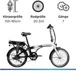 Z&uuml;ndapp Z120 20 Zoll E Bike Elektro Bike Pedelec Faltrad E Klapprad E Fahrr&auml;der