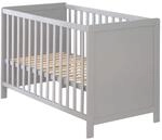 Baby- & Beistellbett 2in1 'Hamburg' ca. 60x120 cm, taupe, verstellbar, inkl. 5