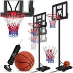 KESSER&reg; Basketballkorb Premium mit St&auml;nder Rollen Inkl. Basketball + Pumpe