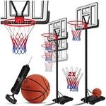 KESSER&reg; Basketballkorb Premium mit St&auml;nder Rollen Inkl. Basketball + Pumpe