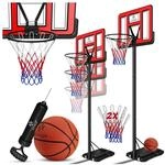 KESSER&reg; Basketballkorb Premium mit St&auml;nder Rollen Inkl. Basketball + Pumpe