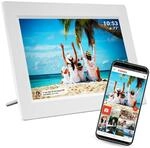 Denver PFF-1015 Digitaler WLAN-Bilderrahmen, 10.1" Touchscreen, wei&szlig;