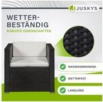 Juskys Polyrattan Lounge Punta Cana L schwarz f&uuml;r 4-5 Personen &ndash; Sessel, Sofa,