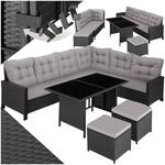 tectake&reg; Rattan Lounge, f&uuml;r 6 bis 8 Personen, UV-best&auml;ndig, mit