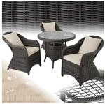 tectake&reg; Aluminium Rattan Sitzgruppe, wetterfest und UV-best&auml;ndig, Belastbarkeit