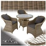 tectake&reg; Aluminium Rattan Sitzgruppe, wetterfest und UV-best&auml;ndig, Belastbarkeit