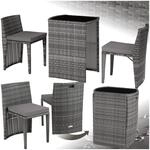 tectake&reg; Aluminium Rattanset, wetterfest und UV-best&auml;ndig, mit