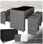 tectake&reg; Aluminium Rattan Barset, wetterfest und UV-best&auml;ndig, mit