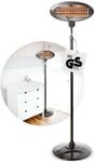 H+H BS 55 Stand-Heizstrahler mit drei Heizst&auml;ben, 2000 W