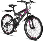 Licorne Bike Strong V Premium Mountainbike in 24 und 26 Zoll - Fahrrad f&uuml;r Jungen,