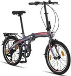 Licorne Bike Phoenix 2D, 20 Zoll Aluminium-Faltrad-Klapprad, Scheibenbremse,