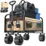 KESSER&reg; Bollerwagen faltbar mit Breite Reifen Handwagen Transportkarre Ger&auml;tewagen 