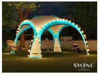 Swing&Harmonie LED Event Pavillon 3,6 x 3,6m DomeShelter Garten Pavillion inkl.
