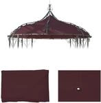 Ersatzbezug f&uuml;r Dach Pergola Pavillon Cabrera &Oslash; 3m ~ rot-braun