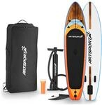 ArtSport Stand Up Paddle Board Beach Rocker &ndash; Aufblasbares SUP Board Set bis 150 kg