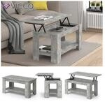 VICCO Couchtisch LORENZ beton h&ouml;henverstellbar Sofatisch Kaffetisch Wohnzimmer Tisch