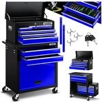 MASKO&reg; Werkstattwagen inkl. Koffer - 9 F&auml;cher Abschlie&szlig;bar Massives Metall,