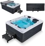 Artsauna Outdoor Whirlpool Oasis mit Treppe - Massaged&uuml;sen, LED Licht, Filter,