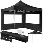 tectake&reg; Aluminium Pavillon, 3 x 3 m, faltbar und h&ouml;henverstellbar, inklusive