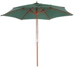 Sonnenschirm Lissabon, Gartenschirm Marktschirm, &Oslash; 3m Polyester/Holz ~ olivgr&uuml;n