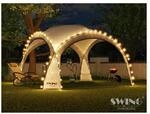Swing&Harmonie LED Event Pavillon 3,6 x 3,6m DomeShelter Garten Pavillion inkl.