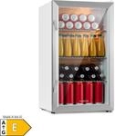 Beersafe XXL Crystal White K&uuml;hlschrank 80 Ltr Panoramaglas Edelstahl