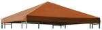 DEGAMO Ersatzdach f&uuml;r Metall- und Alupavillon 3x3 Meter terracottafarben,