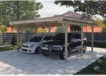 weka Flachdach-Doppelcarport 616
