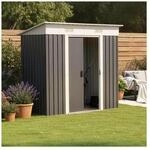 HOME DELUXE Ger&auml;teschuppen aus verzinktem Stahl BOHIO M - 195 x 184 cm