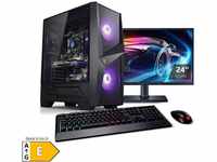 PC Set Gaming mit 23.8 Zoll TFT Raptor V AMD Ryzen 5 5600X, 16GB DDR4, NVIDIA RTX