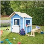 HOME DELUXE Spielhaus DER GROSSE PALAST - 106 x 111 cm Blau mit Bank