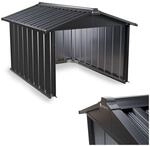 Juskys M&auml;hroboter Garage mit Satteldach Rasenm&auml;her Dach Carport aus Metall 98 x