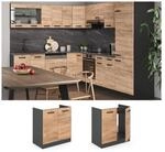 VICCO K&uuml;chenschrank Unterschrank Sp&uuml;lenunterschrank 80 cm R-Line Anthrazit