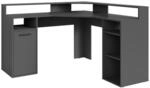 byLIVING Schreibtisch FOX, Breite 139 cm, anthrazit, offene F&auml;cher, T&uuml;r, Ablage