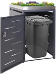 1er-M&uuml;lltonnenverkleidung MCW-H40, M&uuml;lltonnenbox, Pflanzkasten