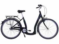 Hawk City Comfort Premium Black Damen 26 Zoll - Leichtes Fahrrad mit Shimano 3 Gang