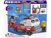 Mattel HHN05 - Paw Patrol - Mega Bloks - 2-in-1 Bauset, 37 Teile, Feuerwehrauto mit