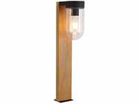 BRILLIANT Lampe Cabar Außensockelleuchte 55cm holz dunkel/schwarz 1x A60, E27,