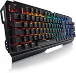 Titanwolf Gaming-Tastatur, mechanisches Keyboard, Anti-Ghosting, Kailh Blue,