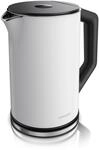 Arendo Wasserkocher 1,5 l 2200 W, Edelstahl, Doppelwand, Temperaturwahl 40 - 100&deg;C