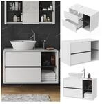 Vicco Wachtischunterschrank Viola Wei&szlig; Badschrank Waschbeckenunterschrank h&auml;ngend