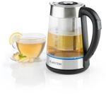Ostfriese Wasserkocher 2-in-1 Teekocher 1,7L 2200W LED Edelstahl Glas