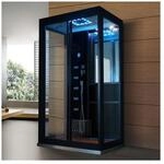 HOME DELUXE Dampfdusche mit Wasserfall und Dampfsauna LUXORY - 120 x 90 cm...
