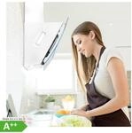 Clara 90 Dunstabzugshaube Glas 509 m&sup3;/h Touch Ambiente-Licht Wei&szlig;