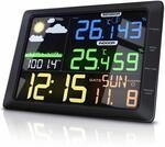 BEARWARE Wetterstation mit Au&szlig;ensensor, LCD Farbdisplay, Wettervorhersage,
