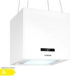 Kronleuchter Smart Inselabzugshaube 595m&sup3;/h App-Steuerung LED-Panel Wei&szlig;