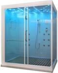 HOME DELUXE Dampfdusche mit Wasserfall und LED-Beleuchtung DESIGN XL - 180 x...