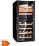 El Dorado 89 K&auml;se & Weink&uuml;hlschrank 2 Zonen Touch 89L LED Schwarz 89 Liter